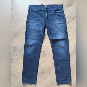 7 For All Mankind Luxe Performance Slimmy Jeans Dark Blue Wash Men's 36
